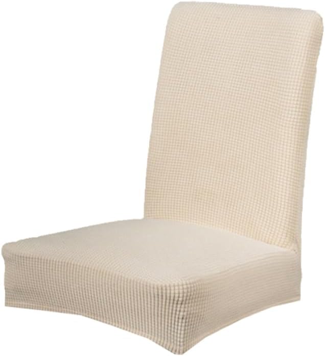 6pcs Stretchy Chair Cover Elastic Dining Chair Slipcovers Removable and Washable Protective Seat Covers for Home Office Events Beige