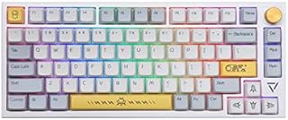 EPOMAKER Ajazz AK816 Pro 75% Gasket Hot-Swappable Bluetooth 5.0/2.4G/Type-C Wired Mechanical Gaming Keyboard for Win/MacOS/iOS/Android, With Poron Foam, Deskmat, Rotary Knob for Volume Control