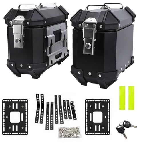Pair Universal Motorcycle Side Case 18L Aluminum Alloy