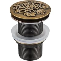 Gootsteenplug pop-up badkamer wastafel pop-up afvoer afvalstop badkamer kraan accessoires messing mat zwart/chroom/rose goud/geborsteld goud pop-up gootsteen plug (kleur: chroom met gat