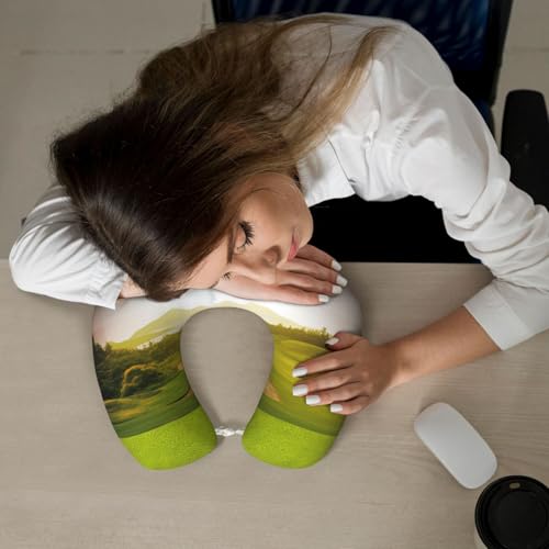 Almohada de espuma viscoelástica para viaje cuello U miniatura 7