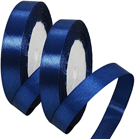2x22m Dark Green Ribbon 25mm for Gift Wrapping,Satin Ribbon Green Christmas Ribbon Decorative Balloon Ribbon Cake Ribbon Fabric Thick Ribbon for Crafting Birthday Hair Bow Halloween Cake Decorations