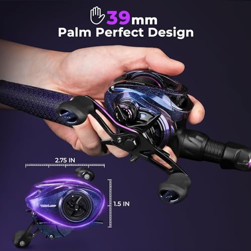 kastking royale legend pro baitcasting reels - automag dual braking system fishing reel arch resistance control 16 lbs carbon drag 55oz lightweight 801 gear ratio 11  1 stainless steel bb