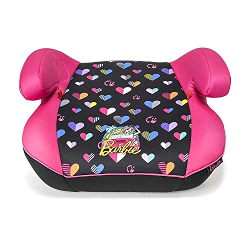 Assento para Auto Booster Hot Barbie Classic 22-36Kg Preto/Rosa Multikids Baby - BB632