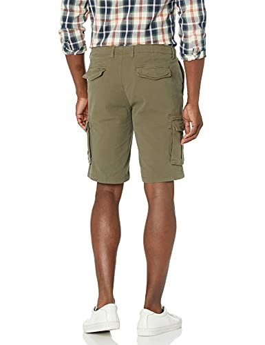 Goodthreads Men's Slim-Fit 11" Comfort Stretch Canvas Cargo Short, Olive, 32 #TOP1