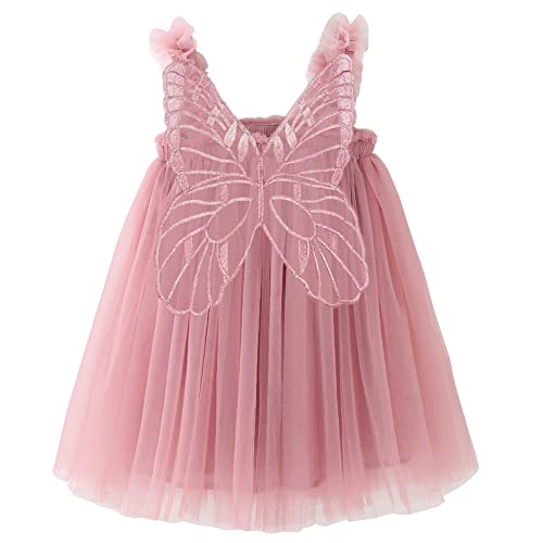 BGFKS Layered Butterfly Tulle Tutu Dress for Baby Girls,Toddler Girl Princess Dress with Flower Headband3