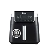 Ninja Air Fryer Heißluftfritteuse MAX PRO, 6,2L, Antihaftbeschichtung, spülmaschinenfester Korb und Crisper Gittereinsatz, Fritteuse ohne Öl, digital, Kochen aus dem Gefrorenen, Grau, AF180EU