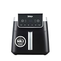 Ninja Air Fryer Heißluftfritteuse MAX PRO, 6,2L, Antihaftbeschichtung, spülmaschinenfester Korb und Crisper Gittereinsatz, Fritteuse ohne Öl, digital, Kochen aus dem Gefrorenen, Grau, AF180EU – Ansicht 1