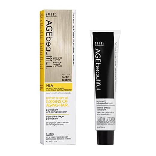 AGEbeautiful Permanent Liqui Creme Hair Color Dye | 100% Gray Coverage | Anti-Aging | Professional Salon Coloring | HLA High Lift Ash Blonde
