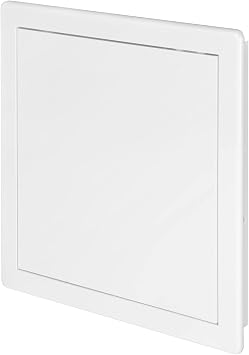 Awenta 10 x 10 Inch / 250 x 250 mm White Access Panel   Plastic Inspection Service Door Cover for Drywall, Ceiling & Wall, Plumbing, Electrical & HVAC Systems   Easy to Install Utility Access Hatch