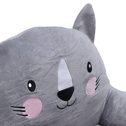 Cadeira Infantil Cinza Estilo Desenho Animado Dobrável Com Alça Larga Encosto Estável Respirável sof