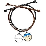 Tamaño: el tamaño del colgante es de 2 cm de diámetro. La longitud de cada pulsera es ajustable entre 19 cm y 22,5 cm