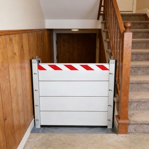 Barreras contra inundaciones de aluminio para evitar destrozos de agua en puertas de casa