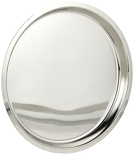 RAJ STAINLESS STEEL DINNER PLATE, 30.5 CM , SILVER, TP0013, DINNER PLATE , SERVEWARE , SERVING PLATE , RICE PLATE