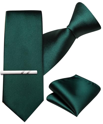 Image of Barry.Wang Boys Ties School Pre-Tied Kids Necktie Handkerchief Clip Set Uniforms Child Ties for 8-14 Years Wedding Party