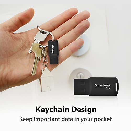 Gigastone 8Gb 2-Pack Usb 2.0 Flash Drive, Capless Design Pen Drive #TOP2