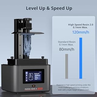 ANYCUBIC Photon Mono 4 Ultra Resin 3D Printer, 7” 10K LCD Mono Screen with COB Light Source, Max Printing Speed Up to 120mm/h, HD Touchscreen with 8 Languages, 6.04'' x 3.42'' x 6.49'' Printing Size