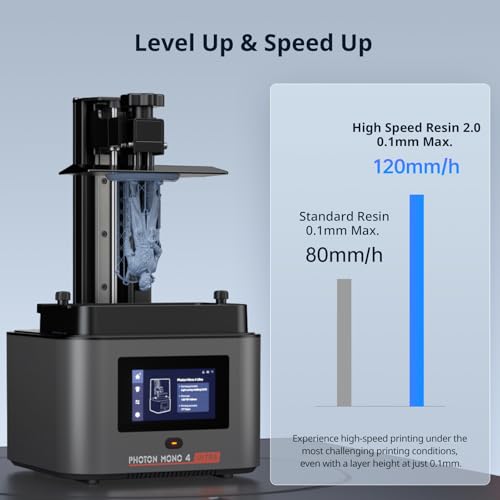 ANYCUBIC Photon Mono 4 Ultra 10K Resin 3D Printer, 7'' HD Mono Screen and COB Light Source, 120mm/h Fast Printing, Intelligent Detection, 6.04''x3.42''x 6.49'' Printing Size