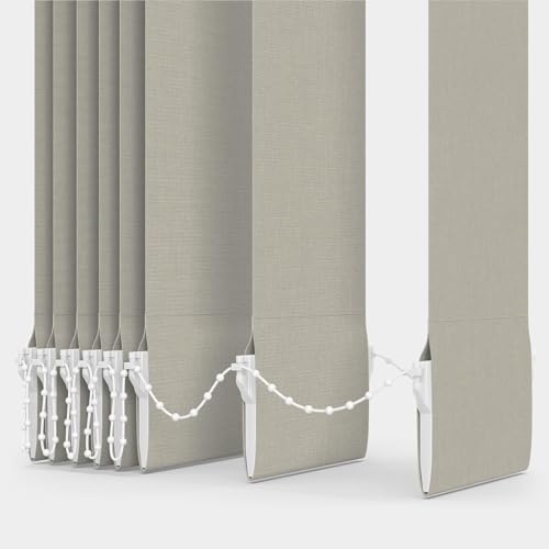 MADE TO MEASURE VERTICAL BLIND REPLACEMENT SLATS LOUVRES by Homesmart Blinds - 89mm 3.5 - FULL RANGE (DIM OUT) (Unity Fog)