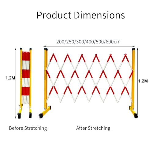 Clôture de signalisation rétractable et barrière pliable de contrôle