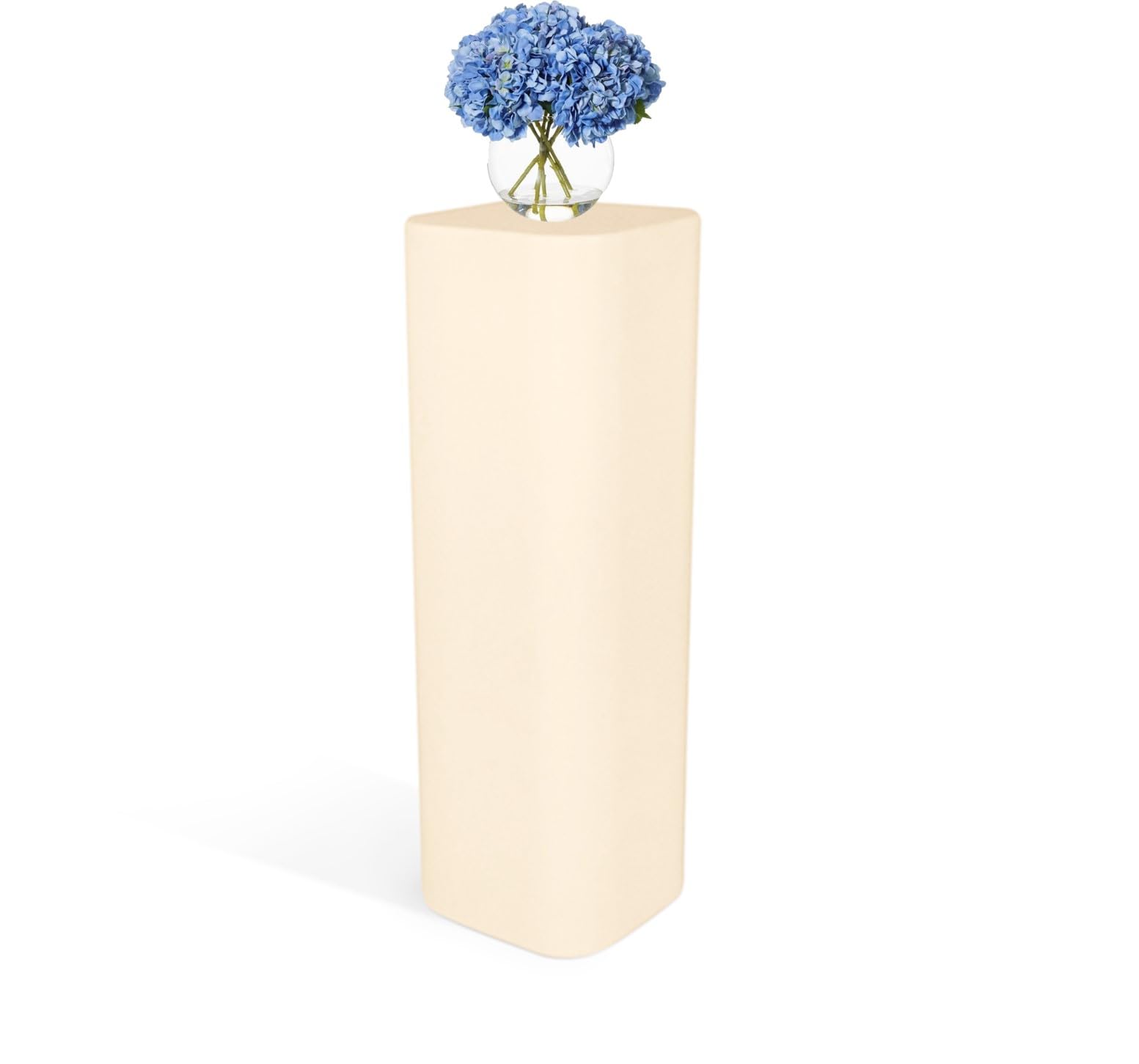 Colonne support Kloris polyéthylène résine crème h 90 socle plante extérieur