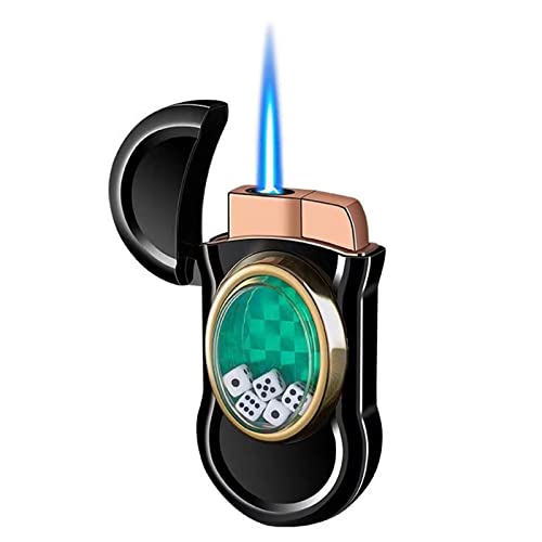 Briquet à gaz butane flamme bleue droite puissante et coupe-vent