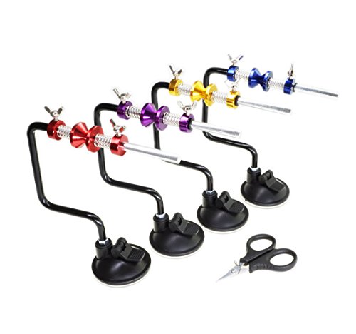 DICERO Extractor(6.5inch Width,7inch Height) Portable Fishing Line Spooler/Reel Winder (Oxidation Aluminum Bonus Stainless Fishing Scissors).