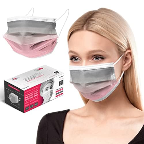HARD 50 pieces Medical Face Masks, Made in Germany, Type IIR, CE certified EN14683, BFE three layers 99,78% protective surgical masks, disposable face masks - Adults - Blue