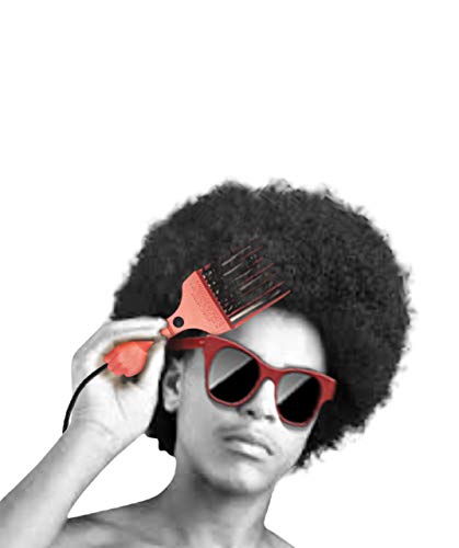 Shawty Red Electric Hot Pick Beard Grooming Kit For Men Low Heat Hot Afro Comb Skin Sensitive Adjustable Temperature Heated Straightener For African American M&W With Hair Conditioner Detangler Spray #TOP2