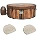 Bestway 54190E SaluSpa Helsinki 7 Person Wood Print Portable Inflatable Round Hot Tub Spa with 81 Air Jets, Cover, Pump, Integrated Filter, and Intex PureSpa Slip Resistant Seat Insert