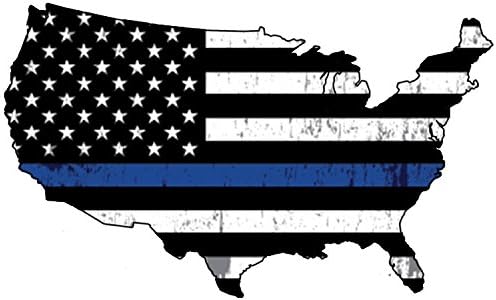 ProSticker 1123V -One- Patriot Series In God We Trust All Lives Matter Thin Blue Line Decal Sticker 4 Inch X 6 Inch - Foto 2