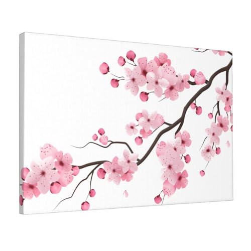 Art mural fleurs de cerisier déco zen pour chambre et bureau