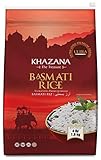 Khazana Premium Ultra Extra Long Basmati Rice - 4lb Resealable Zipper Bag | NON-GMO, Gluten-Free,...