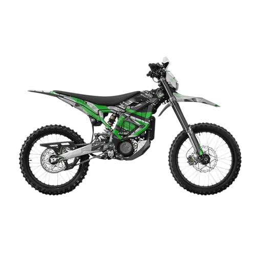 Image of Surron Ultra Bee Graphics Kit Wrap - Grunge Star Green - Sur-Ron Skin - Premium 3M Vinyl Protective Wrap Decal Cover - Easy to Apply | Crafted in The USA by MightySkins