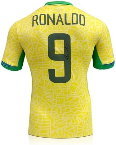 Maglia del Brasile autografata da Ronaldo de Lima