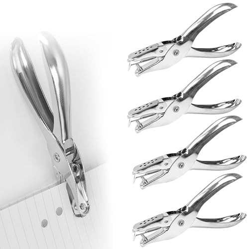 4 Pezzi Foratrice per Carta, Punzonatrice A Foro Singolo, Perforatore Foro Tonda, Perforatore A Pinza Singolo Foro, Per Mestieri Etichette Regalo Carta Scrapbooking Diy Craft(3mm/6mm)