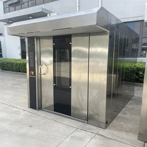 Commercial Rotating Rack Oven for Bakery, 32-Tray Rotary Rack Oven for Bread Pastry Cake Processing