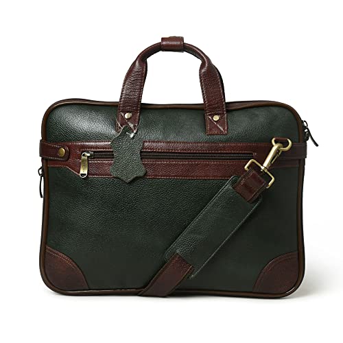 ADYAN 15 inch Leather Briefcases for Men and Women Laptop Bag Business Travel Messenger Bag Vintage Leather Best Office Satchel Bag by ADYAN - Image 4