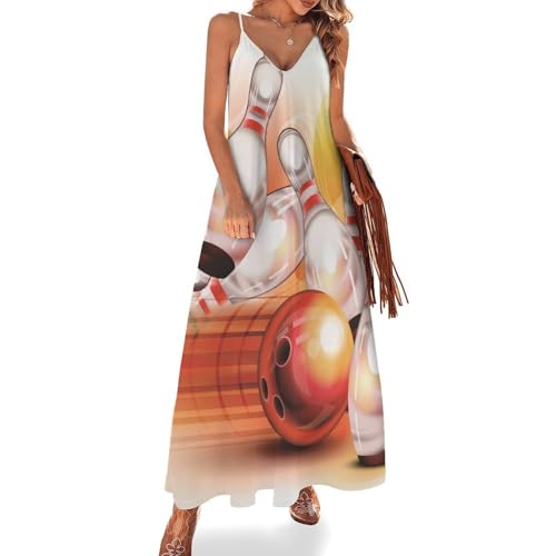 Robe longue femme été sans manches style bowling chic pour vos vacances