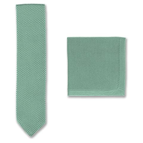 Broni&Bo Sage green knitted tie and pocket square set 2023 wedding colours for groom and groomsmen Cover