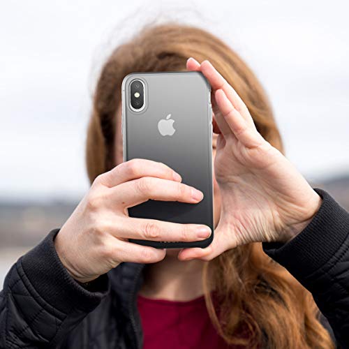 Image of i-blason omg series silicone case for iphone xs (2018) / iphone x (2017), slim liquid soft rubber protective case, 5.8 inch (black)