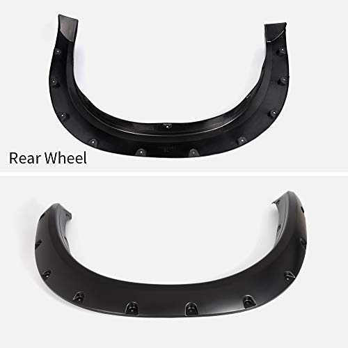 GRAND ORANGE Fender Flares Compatible with 2009-2018 Dodge Ram 1500 /Fit for 2019-2022 Ram 1500 Classic (Excludes R/T & Rebel) Smooth Pocket Rivet Style Wheel Cover Accessories