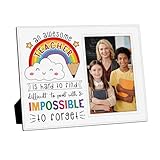 D4DREAM Teacher Appreciation Gifts - 7''x9'' Personalized Teacher Picture Frame Holds 4' x 6' Photo End of Year Gift for Women Men Retirement Graduation Back to School