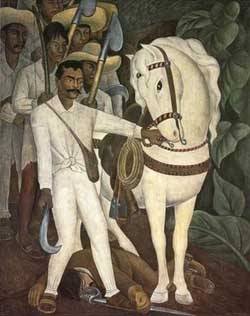 Peinture à l'huile Diego Rivera Zapata tableau salon 20x24