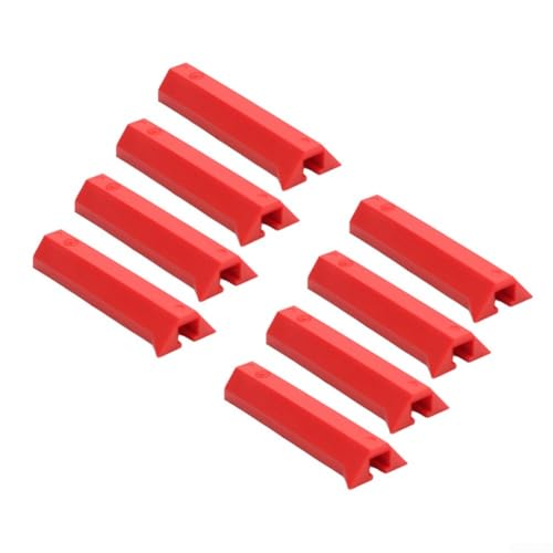 Zilimontt Lot de 8 manchons de protection en silicone pour le travail du bois, pinces à cliquet, outils d'atelier, accessoires de serrage de rail en caoutchouc rouge
