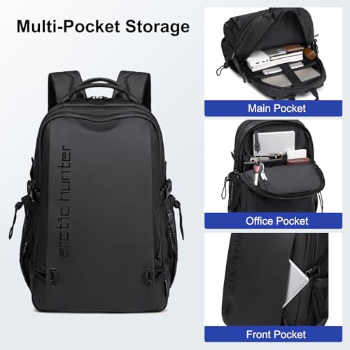 Arctic Hunter Backpack for Men Light-weight 15.6" Laptop Backpack Water-resistant Stylish Anti-theft 25L Laptop Bag 5 Compartment for Travel... - Image 4
