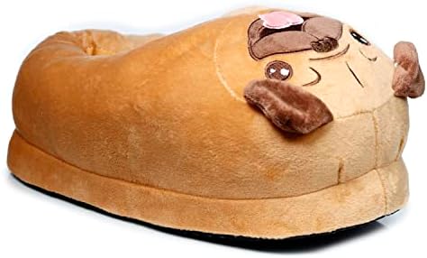 Puckator SLIP37 Mopps Pug Slippers (Unisex One Size)