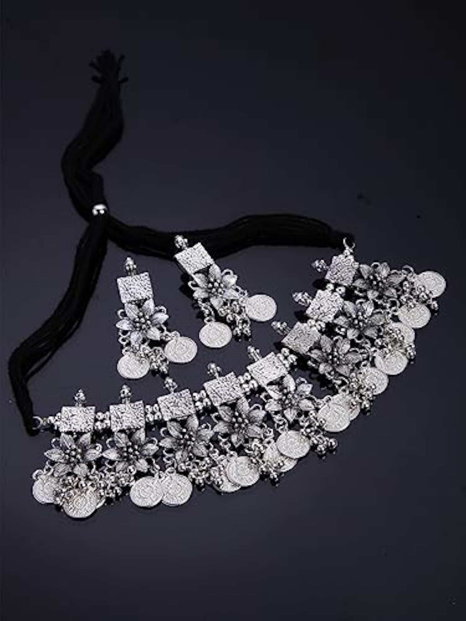 Oxidized Choker Necklace Set