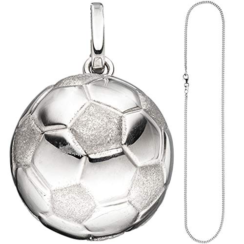 Jobo Kinder-Anhänger Fußball aus 925 Sterling Silber mit Kette 38 cm
