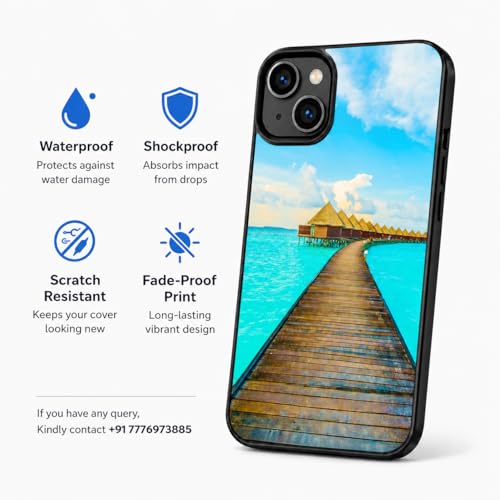 Image of Make My Art TPU Mobile Back Cover for iPhone 14 (5G), Glossy Aluminium Sheet, Spider-Man Comic Pattern, Water Resistant, Slim Fit Case